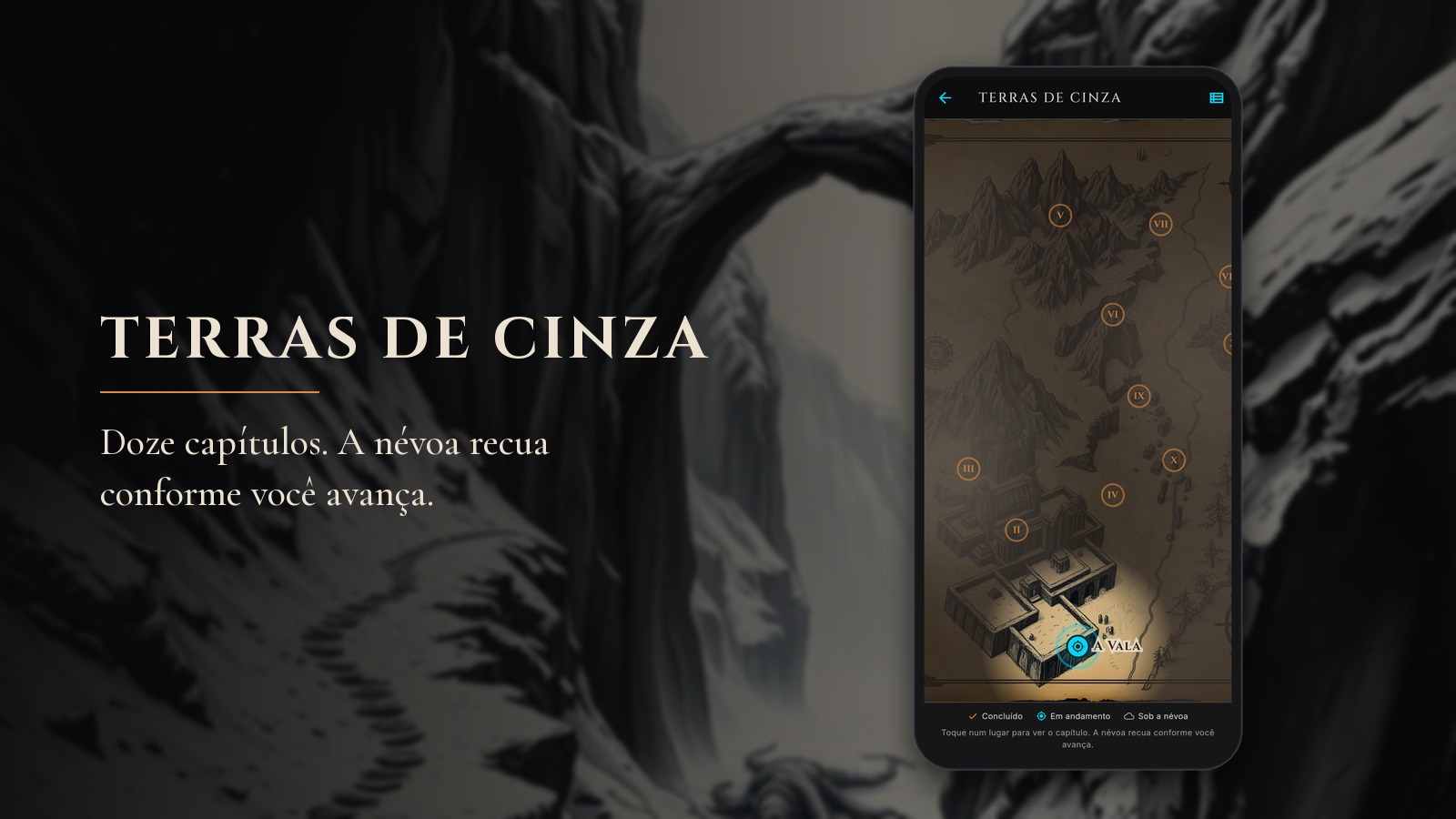 Terras de Cinza: mapa do jogo